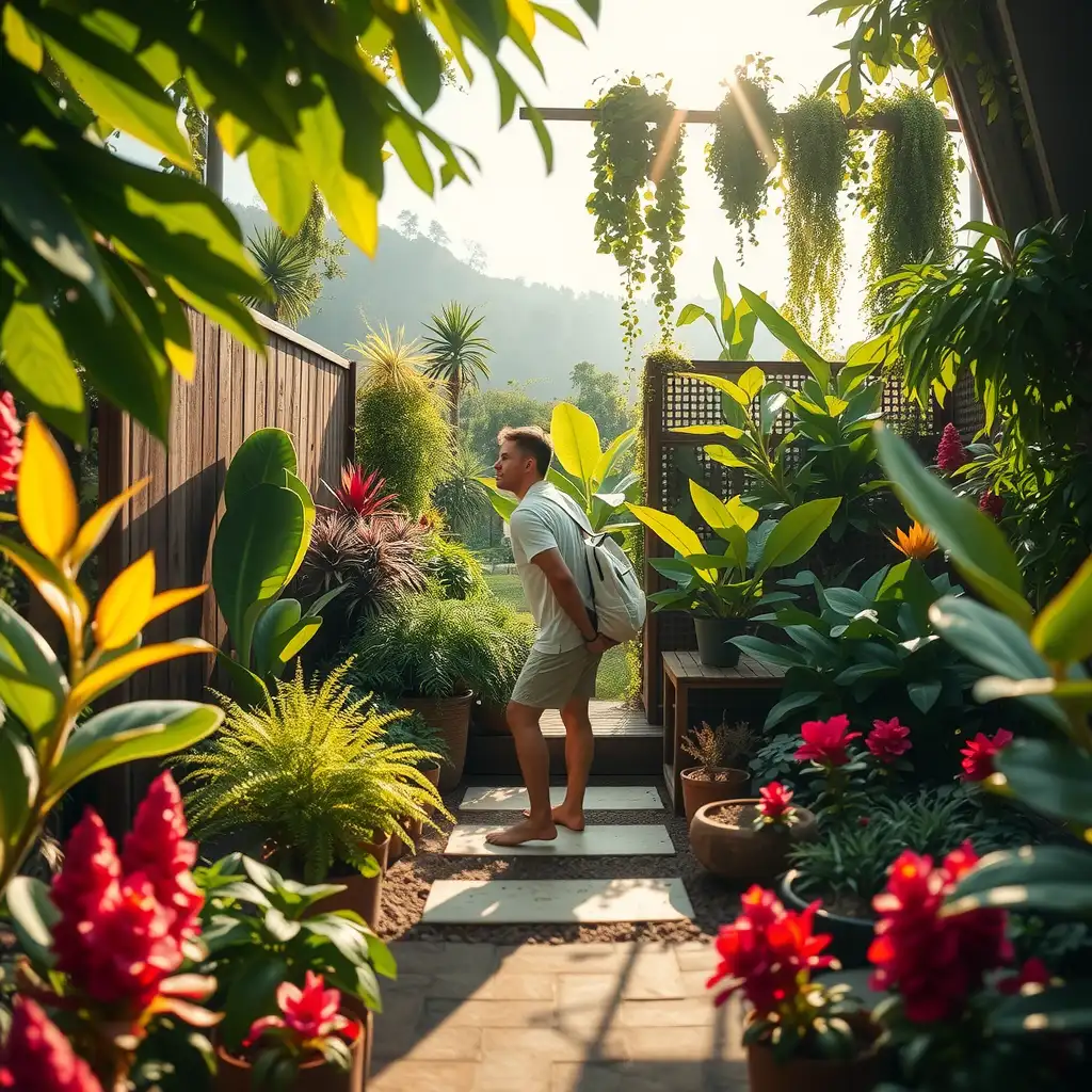 A vibrant digital workspace for permaculture design, featuring diverse plants, water features, and natural habitats, all infused with creativity and a strong connection to nature.